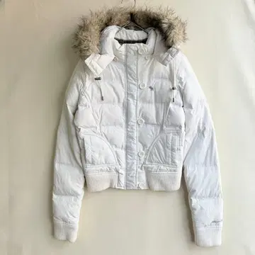 아바클로 여성용 다운 자켓 후드 부착 M 화이트 숏