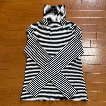 JOURNAL STANDARD 터틀넥 화이트 블랙 스트라이프 새상품급