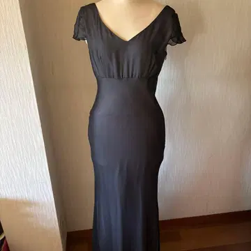 SCOTT 프렌치 슬리브 시어 롱 드레스 오샤레