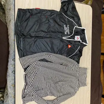 나일론 자켓 스트라이프 소매 포함