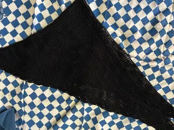 블랙 레이스 뜨개 스톨