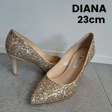 [ 단시간 사용만 ] DIANA 펌프스 글리터 골드 브라이덜 힐