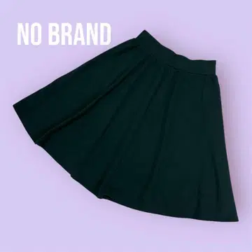 노브랜드 다크 그린 플레어 스커트 허리밴딩 M 사이즈 S 1400