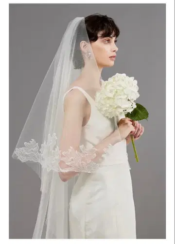트리트 드레싱 웨딩 베일 80 x 120cm