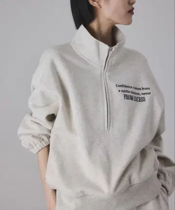 ADAM ET ROPE' 하프 지퍼 맨투맨