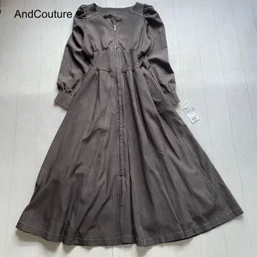 택 포함 새상품 And Couture 허리 리브 ZIP 원피스 38