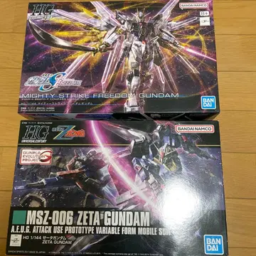 [ 정크제품 ] HG 마이티 스트라이크 프리덤 건담 & Z 건담