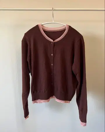[미사용] 어반 리서치/브라운 핑크/긴팔 가디건