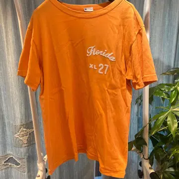 Champion 플로리다 T셔츠 L 사이즈 오렌지 구제 의류