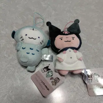 화이트 타이거와 블랙 타이거 산리오 캐릭터즈 마스코트 2개