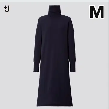 완판템 UNIQLO+J 메리노 블렌드 A라인 원피스 블랙 M 사이즈