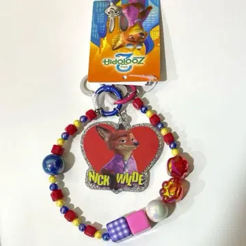 주토피아2 거울 포함 닉 키링 참 시마무라