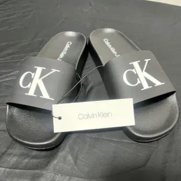 캘빈클라인 샤워 샌들 ck 로고 27cm 사이즈 10 블랙