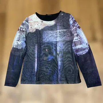 아트 프린트 긴팔 T셔츠 (다색)