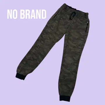 노브랜드 카모 패턴 조거 팬츠 허리밴딩 카키 S-1405