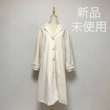 [ 미사용 ] 아이보리 롱 코트 프리 사이즈