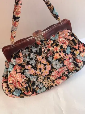 꽃무늬 비즈 자수 일본 의류용 가방 총 비즈 가방