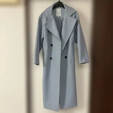 MERCURY DUO 라이트 그레이 롱 코트 더블 브레스트