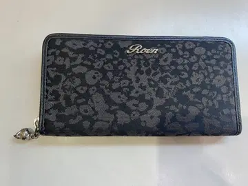 Roen 블랙 장지갑 애니멀 무늬