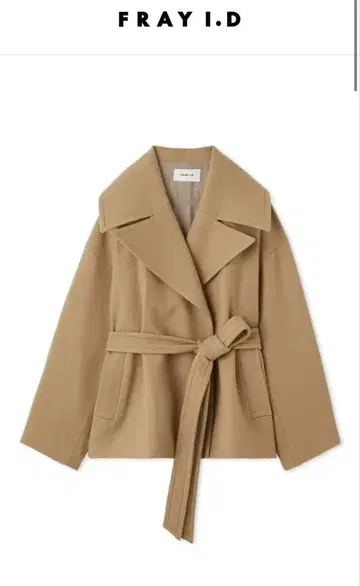 프레이 아이디 빅 칼라 숏코트 카멜