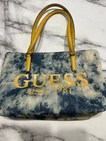 GUESS 데님 토트백