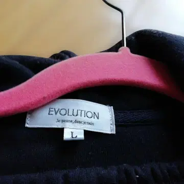 EVOLUTION 블랙 집업 후드티 L 세트