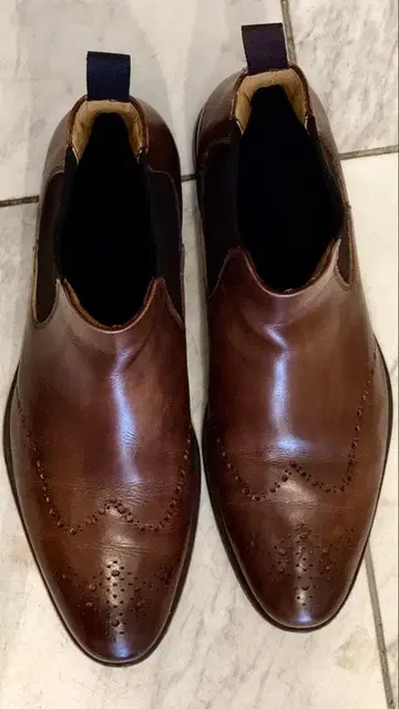 [새상품급] AceMark사제 브라운 가죽 첼시 부츠 28.5cm