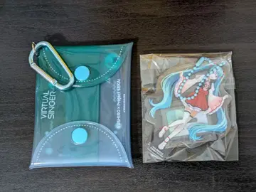 프로세카 스시로 콜라보 한정판 클리어 파우치 아크릴 참 하츠네 미쿠