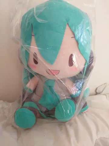 하츠네 미쿠 카 점보 복슬복슬 봉제 인형 새상품 50cm