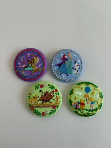 디즈니 자수 캔 배지