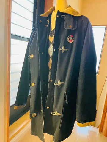 유로 빈티지 파이어맨 코트 코튼 덕 원단 와펜 포함