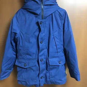 글로벌 워크 후드 부착 블루 다운 자켓 M