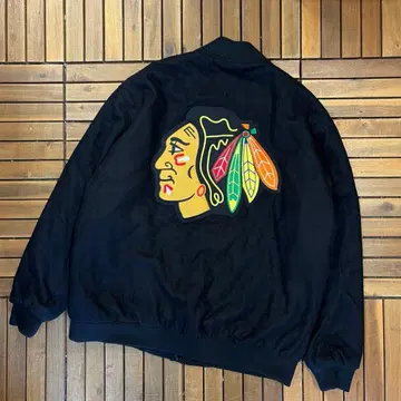 J.H.DESIGN 리버서블 블루종 NHL 시카고 블랙호크스