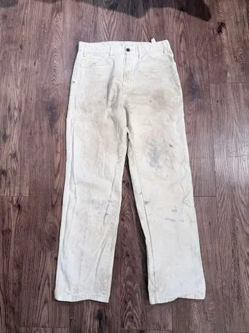 Dickies 화이트 페인터 팬츠 분위기계