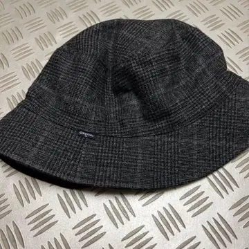 ORCIVAL 체크 무늬 버킷 햇 그레이