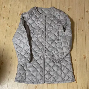 그레이 퀼팅 다운 자켓 L 사이즈