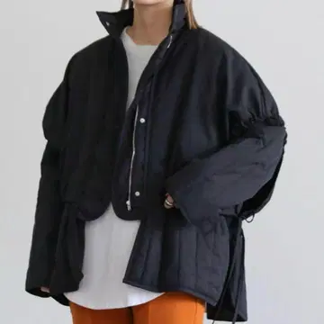 select MOCA 레이어드 퀼팅 자켓 블랙