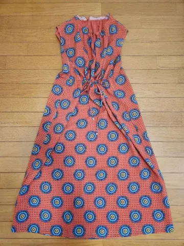 새상품급 GRACE CONTINENTAL 오렌지 꽃무늬 드레스