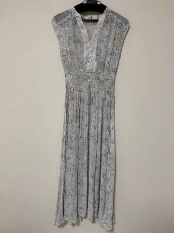 프레이 아이디 마블 무늬 롱 드레스