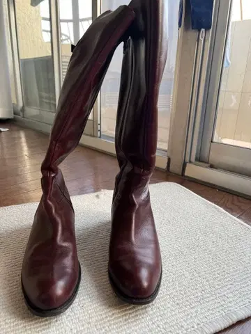 AQUA GRIPPER 일본제 다크 브라운 가죽 롱 부츠