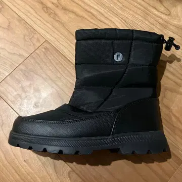 브랜드 불명 방수성 중간 통 부츠 블랙 23.5cm