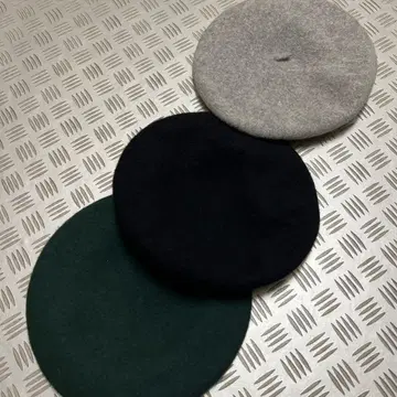 베레모 3색 세트 그레이 블랙 그린 3점 세트