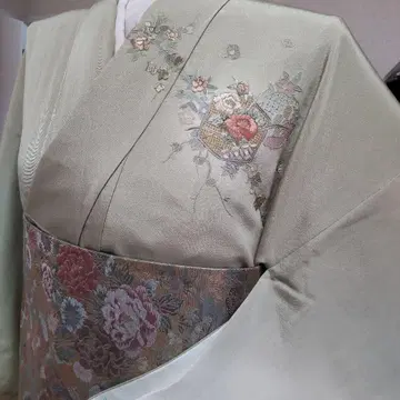 순수 실크 소주 자수 육각형 눈꽃 무늬 사계절 풀꽃 호몬기 (867)