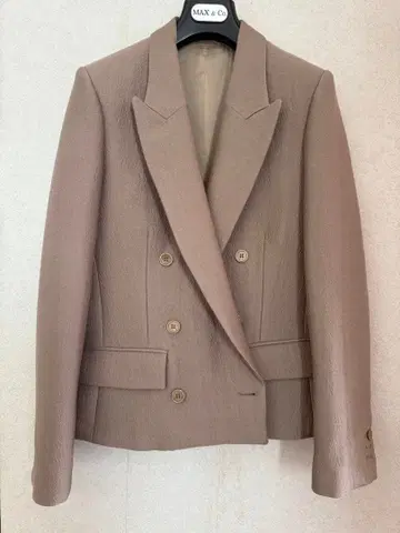 닐 바렛 베이지 더블 브레스트 테일러드 자켓