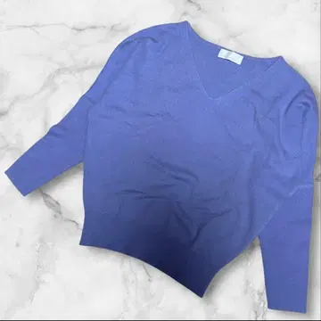 개럴개런트 풀오버 니트 스웨터 V넥 캐시미어 100% 파랑