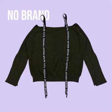 노브랜드 오프숄더 스웨터 올리브 그린 니트 S1410