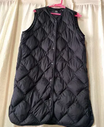 유니클로 울트라 라이트 다운 롱 베스트 릴랙스 다운