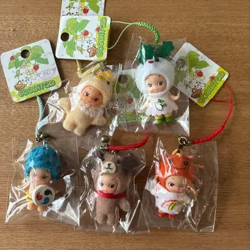 에코핏 큐피 봉제 인형 마스코트 큐피 5개 세트 레트로