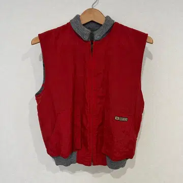 아놀드파마 빈티지 레드 나일론 베스트 리버서블