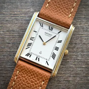 빈티지 세이코 탱크 스퀘어 손목시계 남성용